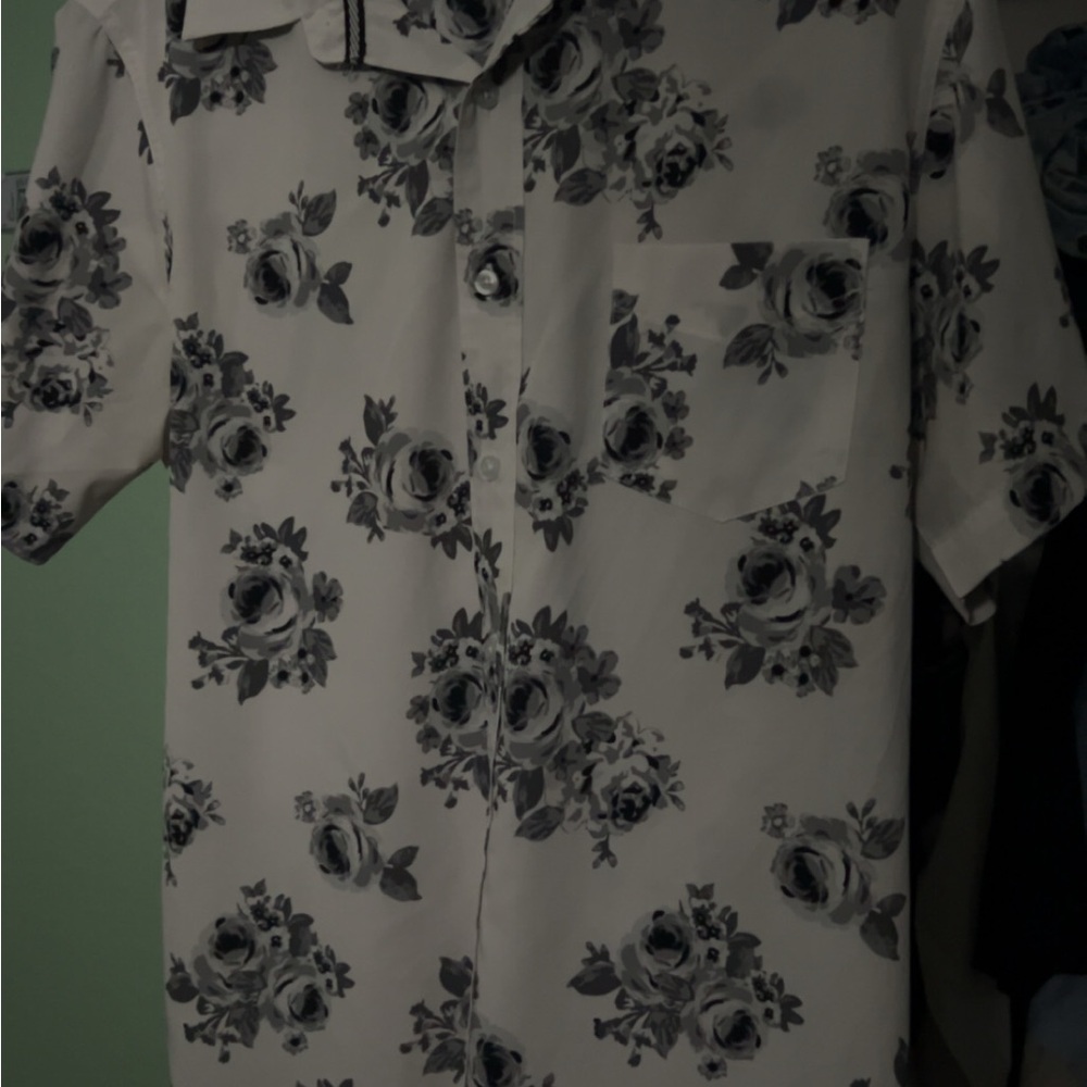 Stylish Black Floral Men's Casual Shirt